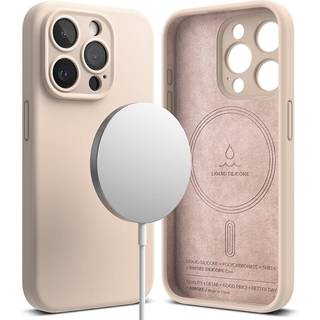 Ringke Silicone Magnetic Case iPhone 15 Pro Pink Sand