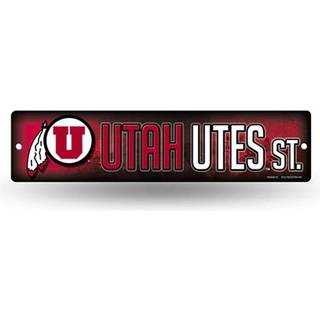 NCAA Rico Industries 16-tums Plastic Street Sign Dacor Utah Utes 375 x 16 tum