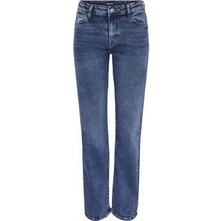 Pieces Pckelly Mw Straight Jeans Medium Blue Denim 26/30
