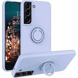 Samsung Galaxy S22 5G Liquid Silikone Cover med Ring Holder - Lilla