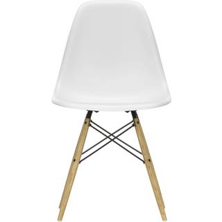 Vitra - Eames RE Plastic Chair DSW 85 Cotton White, Ash Honey Tone - Spisebordsstole - Charles & Ray Eames - Hvid - Metal/Plast
