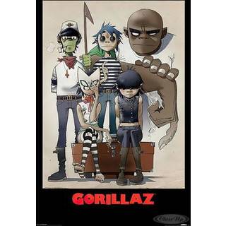 Musik - Alternative rockplakater: Gorillaz - Alle her - 35,7'x23.8 'Stue