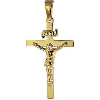 trendor 75642 Anhänger Kruzifix 585 Gold/14 Karat 24 x 15 mm