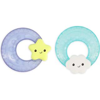 Infantino Shake & Berothe Water Teethers - Sensory Exploration and Tonehing Relief Cloud og Star 2 -Pack