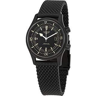 Longines L3.774.2.50.9 Heritage Sort/Gummi Ø42 mm