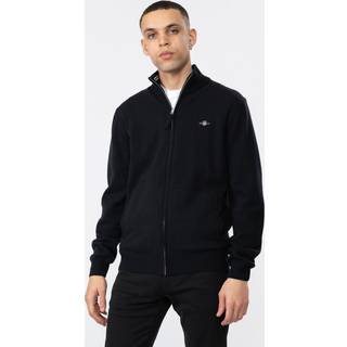 GANT Herre Cardigan af ekstra fin lammeuld med lynlås (XL)