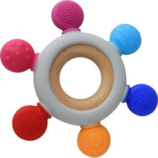 Arudyo Baby Ting Toys Silicone Teethers BPA Free Silicone Roder With trägring Sugar Bebis Goms (Ocean)
