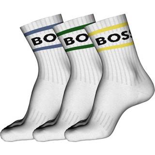 BOSS 3-pak Rib Stripe CC Sock - White - Str 43/46