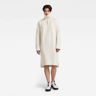Skipper Knitted Dress Loose - White - Women