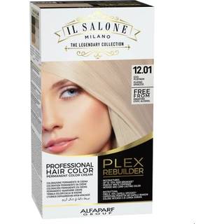 Il Salone Milano Plex Rebuilder Permanent Hair Color Cream - 12.01 Iced Platinum Professional Hair Dye Kit for en naturlig glans og glasur - Para