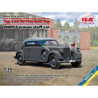 Typ 320 (W142) Cabriolet Soft Top, WWII German staff car