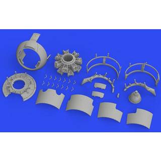 F4F-3 engine early PRINT 1/48 for EDUARD