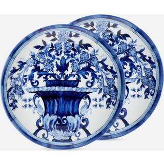 Dolce&Gabbana Casa Tableware - 'Blu Mediterraneo' dessert plate, set of two in Multicolor 100%PORCELAIN
