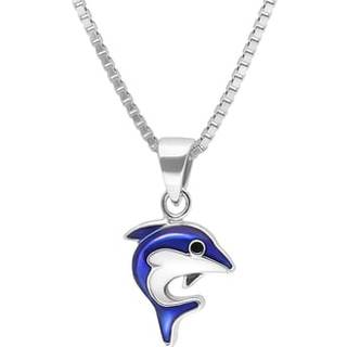 trendor 41678 Kinder-Halskette Silber 925 Collier mit Delfin-Anhänger