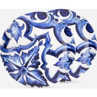 Dolce&Gabbana Casa Tableware - 'Blu Mediterraneo' dessert plate, set of two in blue 100% Porcelain