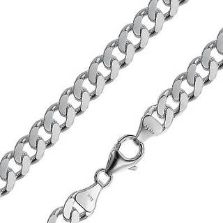 trendor 08636 Halskette für Männer 925 Sterlingsilber Flachpanzer 8,2 mm