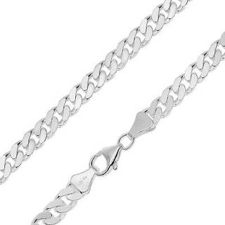 trendor 15104 Herren-Halskette Silber 925 Flachpanzer Breite 6 mm