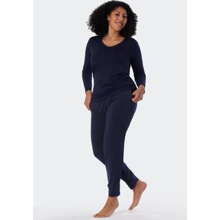 Schiesser Mix and Relax Long Sleeve Shirt - Blue - XX-Large