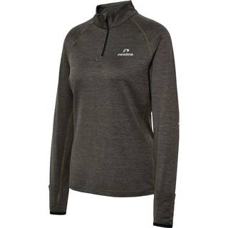 Newline Pace Half-Zip Running Top Women - Grey, Size XL - grey