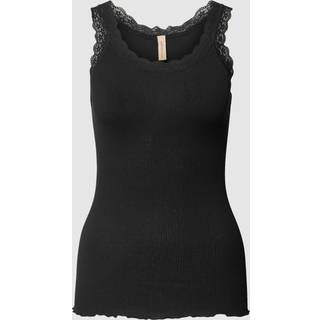 Ribbet singlet i silkemix