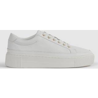 Reiss Reiss White Leanne Grained Leather Platform Trainers