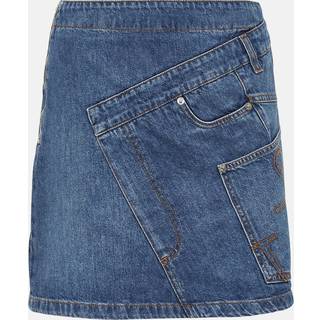 JW Anderson Twisted asymmetric denim miniskirt - blue - XXS