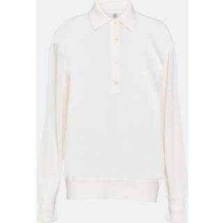Toteme Wool-blend polo top - white - XL