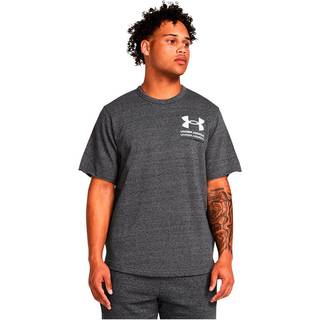 T-shirt Under Armour UA Rival Terry SS Colorblock-GRY 1383104-025 Størrelse M