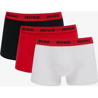 HUGO HUGO Red Logo-Waistband Stretch Cotton Trunks 3 Pack