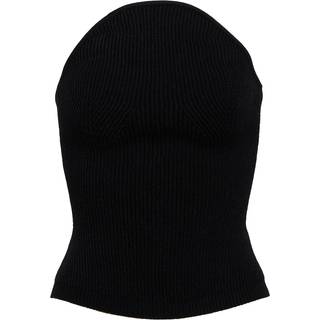 Khaite Jericho rib-knit bustier - black - XL