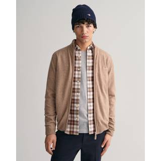 GANT Herre Cardigan af ekstra fin lammeuld med lynlås (4XL)
