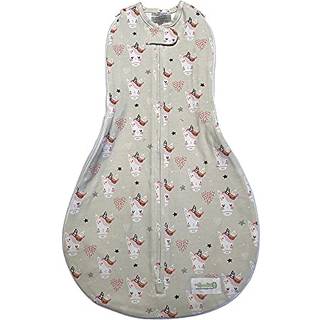 Woombie vokser med mig Baby Swaddle Convertible Swaddle passer til babyer 0-9 m?neder udvides til b?rbart t?ppe til babyer op til 18 m?neder enhj