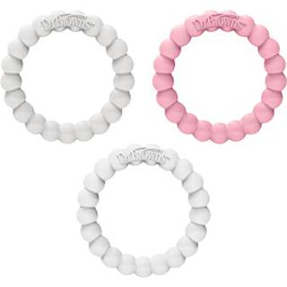 Dr. Browns Flexees pärlade Teether-ringar 100% silikon mjukt och lätt att hålla uppmuntrar självulot 3 pack rosa vit grå bpa gratis 3m