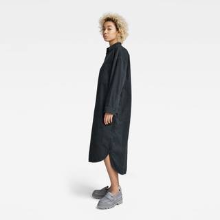 Long Shirt Dress - Grey - Women