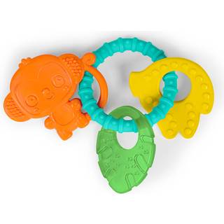 Lys starter tropiske tyggesilikone -t?nderring - BPA -fri abebladbanan - unisex 3 m?neder +