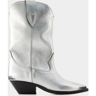 Isabel Marant Duerto metallic leather cowboy boots - silver - EU 36