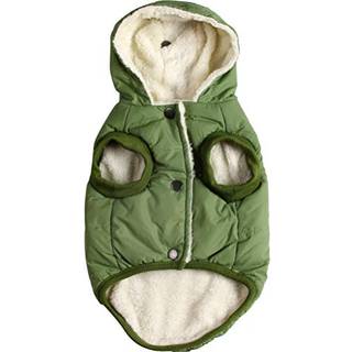 Vecomfy fleece foring ekstra varm hund hættetrøje om vinteren lille hunde jakke hvalpfrakker med hætte grøn xs