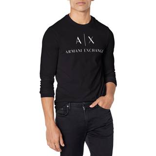 Armani Exchange Long Sleeve Logo T Shirt Navy