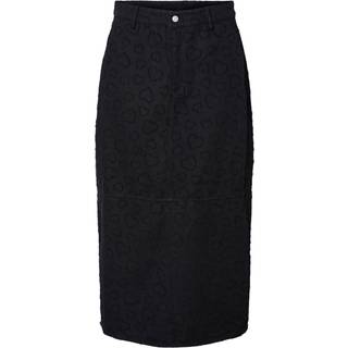 Pcjulie Denim Midinederdel