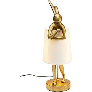 KARE Bordlampe Animal Rabbit, Messing/guld, Stue/spisestue, Tekstil/stof/silke, Design