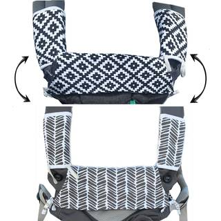 Droole & Tandhing Pad | Passer til alle luftfartsselskaber | Reversible Organic Cotton 3 -Piece Set - Ideel til sp?db?rnspiger og drenge [Patent