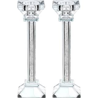 Krystallysholdere s?t med 2-8,6 """" Tall Crystal Candlestick indehavere - Ultra Elegant og moderne midtpunkts boligindretning