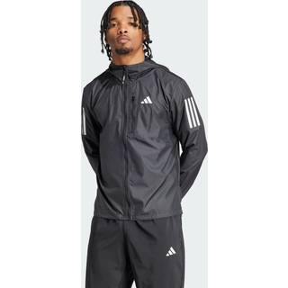 adidas Own The Run Jakke, Str. S, Herre, Sort - Letvægts Løbejakke til Træning