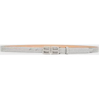 Balenciaga BB Hourglass thin embellished belt - grey - 85CM