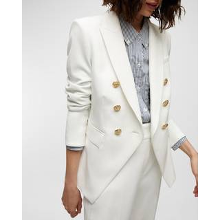 Veronica Beard Miller double-breasted blazer - white - XL+