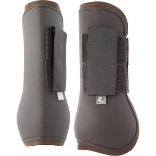 HORZE Chicago beskyttende hestesenestvler - Lette bne frontstvler til springstier og valgdeltagelse (par) - Chokoladebrun - Varmblod