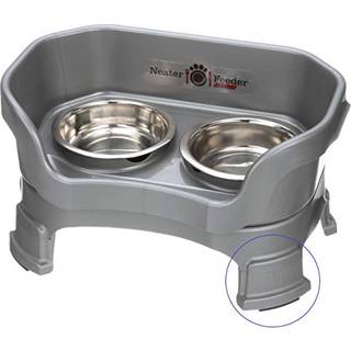 Neater Feeder Deluxe med benforl?ngelser til sm? hunde - Mess Proof Pet Feeder med rustfrit st?l mad og vandsk?le - dryppesikre ikke -tip og skri