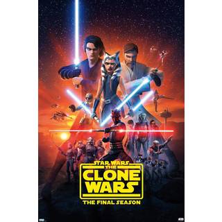 Trends International Star Wars: The Clone Wars - s?son 7 Key Art Wall Poster 22.375 """" X 34 """" Premium Unframed version