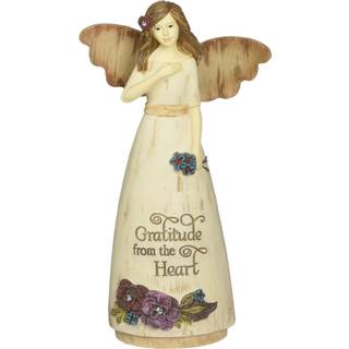 Pavilion Gift Company 03009 Tak Engel Figur 6-tommer beige