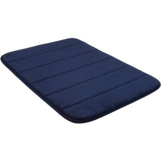 Navy Blue Memory Foam Bath Mat-Incredible Soft and Absorbent Rug Cosy Velvet Nuslips Mats Brug til k?kken eller badev?relse (17 tommer x 24 tomme